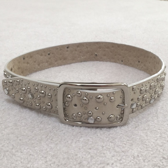 Leather Rhinestone Belt - Picture 2 of 11